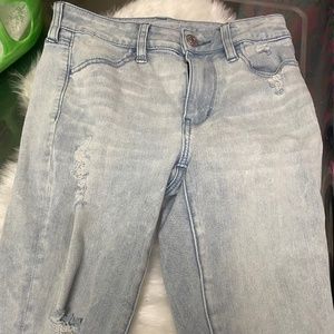 American Eagle acid wash mom jeans